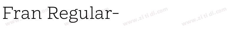 Fran Regular字体转换